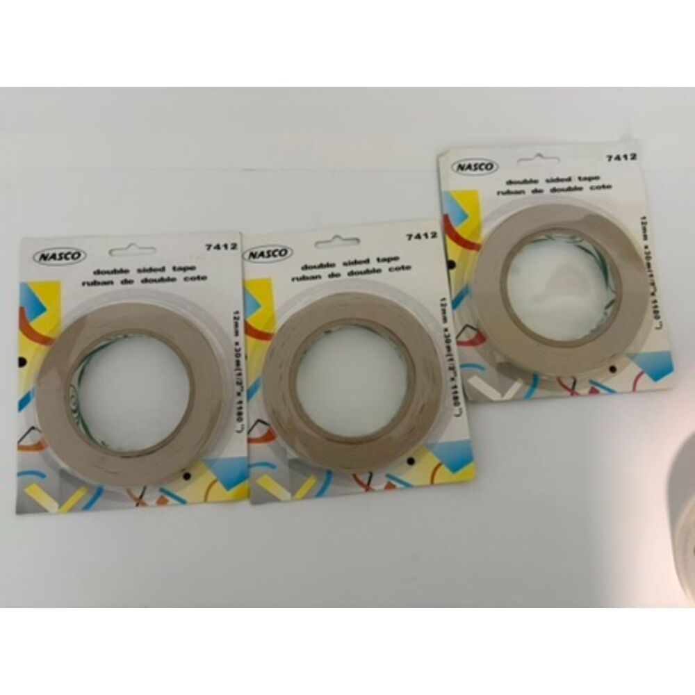 Nasco double sided tape 3-pk
